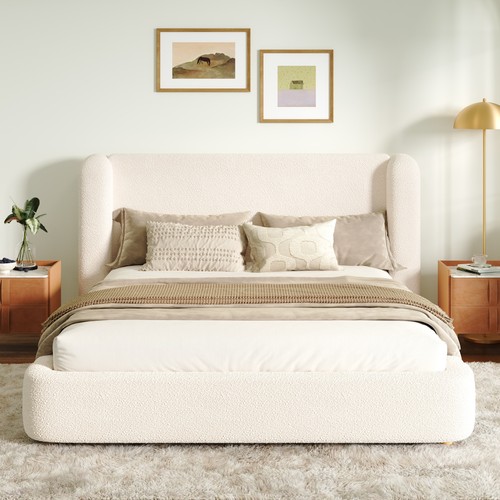 Ottoman bed frame - bed, boucle