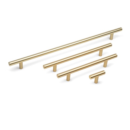 Gold bar cupboard handles - t,