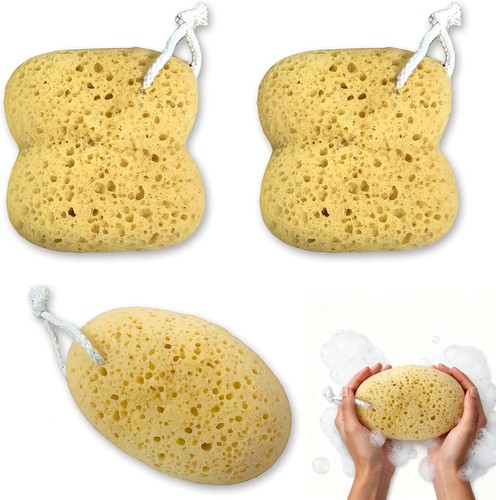 Natural sea sponge 3pcs - natural,
