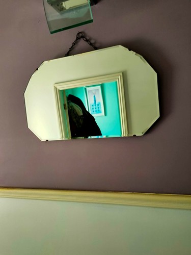 Vintage 1950s frameless mirror - 1950s,
