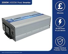 Streetwize 12v to 2000 Watt / 4000 Watt Inverter power. 2000 Watt - SWINV2000