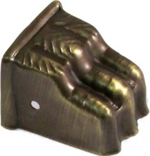 Small ANTIQUE BRASS stamped Claw foot toe leg cap piano stool table chair car...