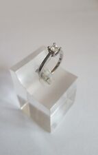 Diamond Leo Ring Solitaire Princess Cut Platinum