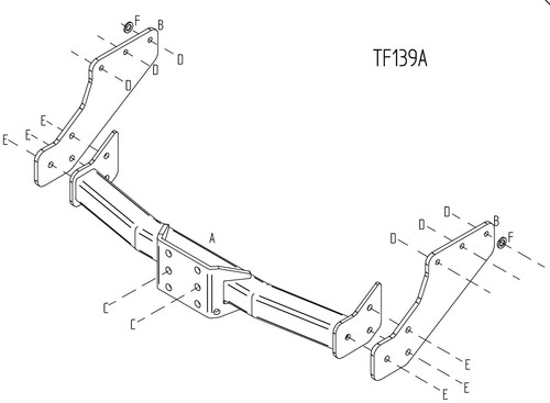 Towtrust fixed flange towbar - fixed,