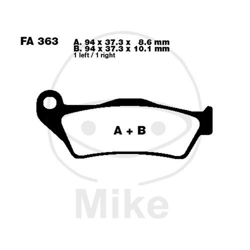 Pair brake pads - pads, ebc