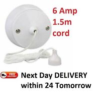 6 Amp Ceiling Pull Cord 1 Way Bathroom Toilet WC Light Switch