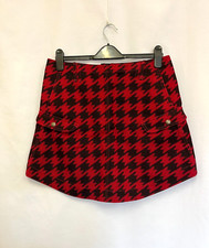 Coach New York Black & Red A Line Denim Mini Skirt Size 14 (US 10)