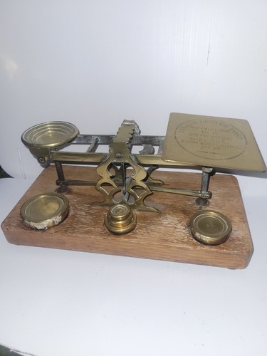 Antique brass postal - postal, scales