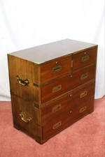 Beautiful 1960 Military Campaign Style Chest Of Drawers