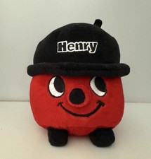 HUGGABLE HENRY HOOVER Red Plush Soft Toy 7”figure Casdon Rare Collectable