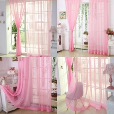 2 Panels Voile Net Curtains
