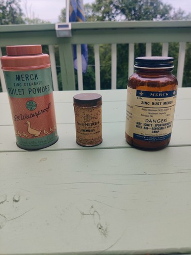 Set three antique merck - of,