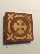 Reclaimed 3" sq minton tile