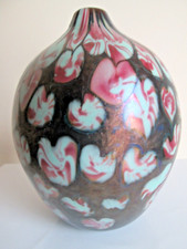 SIGNED PETER LAYTON London Glassblowing British Studio/Art Glass Iridescent Vase