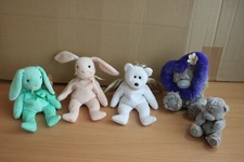 Angel Bear gold wings, Hipperty & Hoppity Rabbits 3TY's & 2x Me 2U Bears