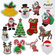 Christmas/ Santa Claus Embroidered Patches to Iron on/Sew on Embroidered Patch