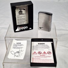 Genuine Zippo Windproof Pipe Lighter Brushed Finish 2010 Boxed with Paperwork