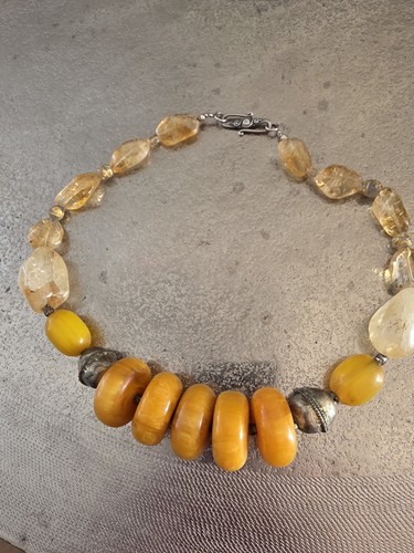 Butterscotch amber and citrine - and,