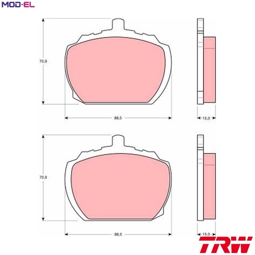 Brake pad set - brake,