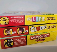 Monopoly Cluedo Game of Life Hasbro Junior Board Game bundle (3 games)
