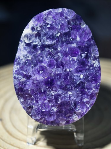 Natural amethyst geode egg - geode,