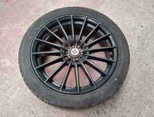 17" INOVIT RAPID MULTI SPOKE ALLOY WHEEL IN BLACK 5X100 WITH TYRE 215 45 17