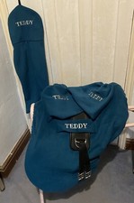 Matchy Personalised Embroidered Saddle, Bridle & Stirrup Covers Set Lots Colours