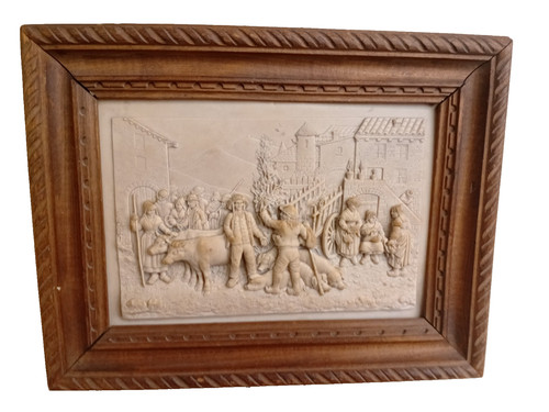 Bas relief wall plaque - wall,