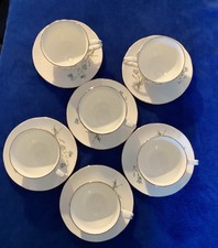 Sadler Wellington Fine Bone China Teacups, Saucers and Side Plates Blue Floral