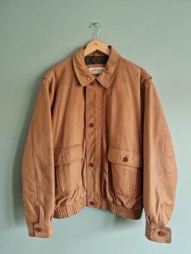 Vintage orvis leather bomber - leather,