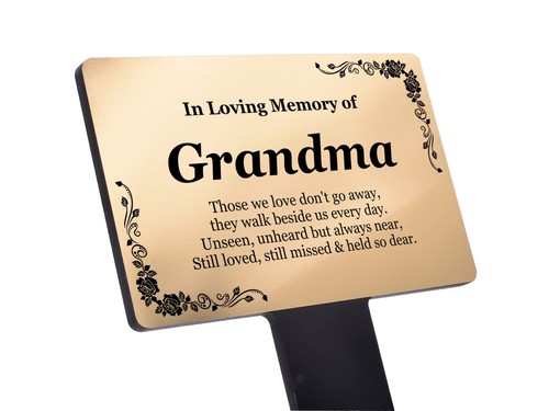 Gold grandma memorial grave - memorial,