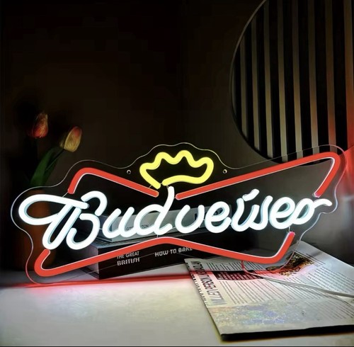 Budweiser neon sign colorful - neon,