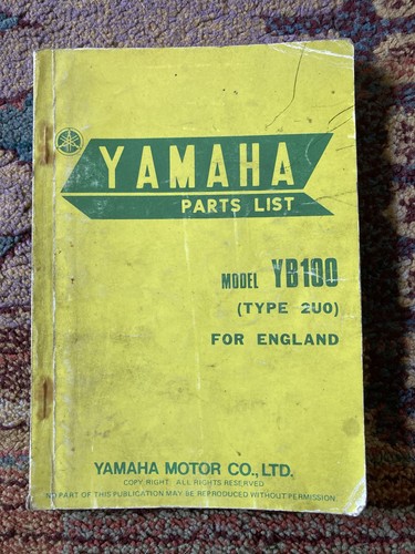 Yamaha parts list - model, yb100