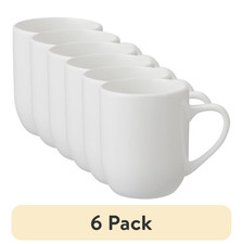 Set of 6 White Stoneware