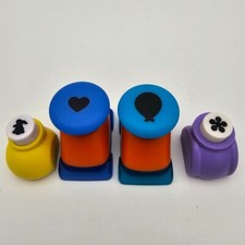 Paper Craft Punch x 4 Heart Balloon Rabbit Flower Shape Embossing Scrabook Craft