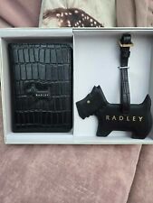 RADLEY GIFT SET BLACK PASSPORT HOLDER AND LUGGAGE TAG BRAND NEW AND BOXED