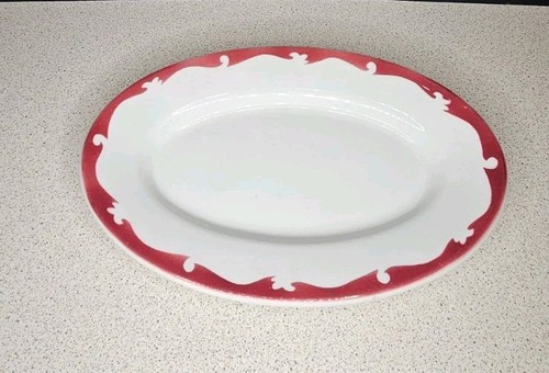 Vintage oval ironstone plate - ironstone,