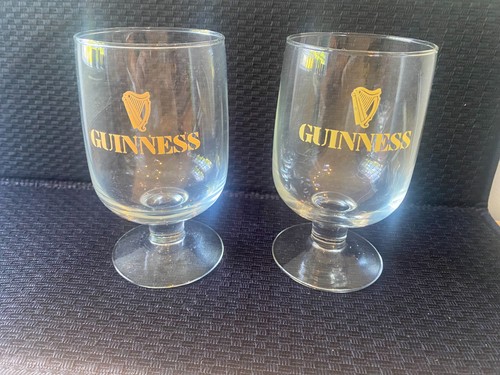 Pair vintage guinness stemmed - pair,