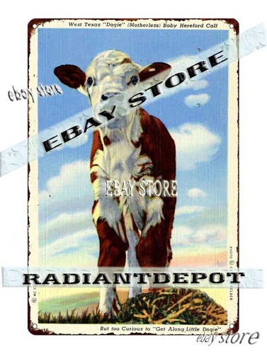Tin sign 1943 west texas - tin,