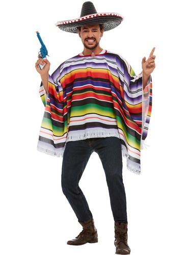 Mexican poncho costume - poncho, multi