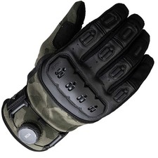 Knox Orsa Textile OR4 Motorbike Motorcycle Armoured Gloves - Sage Green