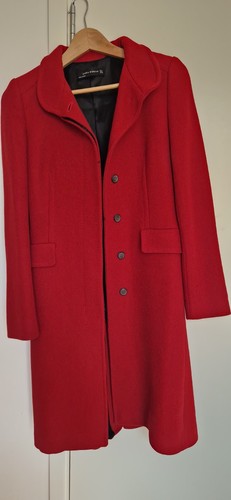 Women zara red coat - zara, s