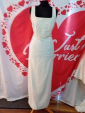 Wedding dress size 14 ivory crepe Victoria Jane, check measurement, K