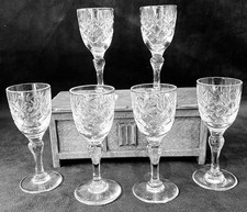 Hand Cut Crystal Liqueur/Tot Glasses Set of 6