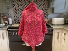 Handmade crochet womens shawl/wrap using hand dyed Colinette yarn - New