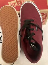 VANS Atwood Kids youths unisex Shoes Size 2.5 UK oxblood/black Canvas in box