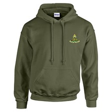 OFFICIAL Royal Artillery Embroidered Military Green Hoodie