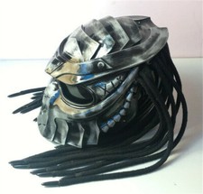 Predator Hand-painted Motorcycle Personality Full Face Laser Light Adult Helmet