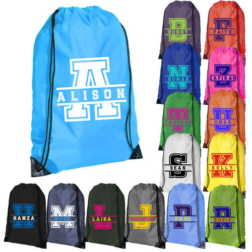 Personalised drawstring bag - drawstring,