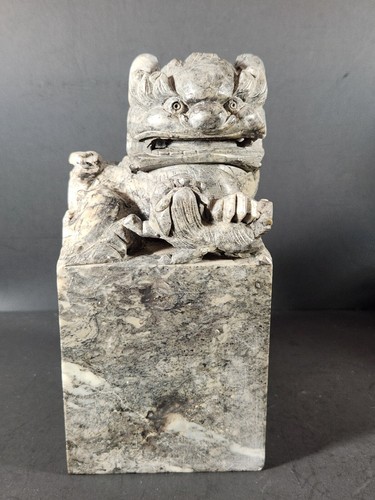 Chinese soapstone foo - soapstone,